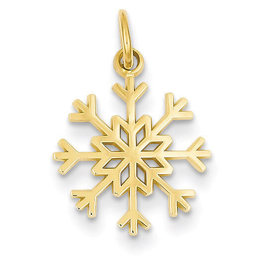 Snowflake Charm 14k Gold C1076