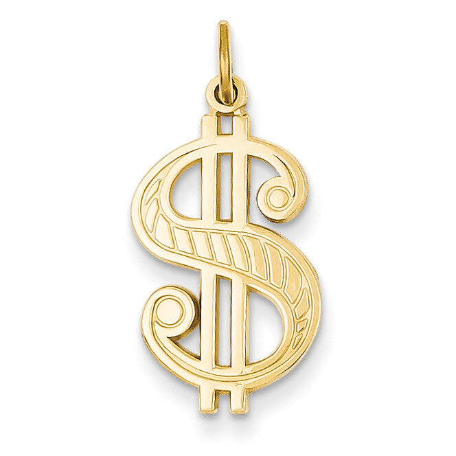 Dollar Sign Charm 14k Gold C1085, MPN: C1085, 886774087221