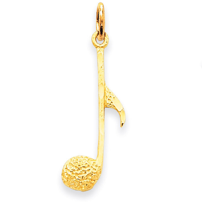 Musical Note Charm 14k Gold C1093