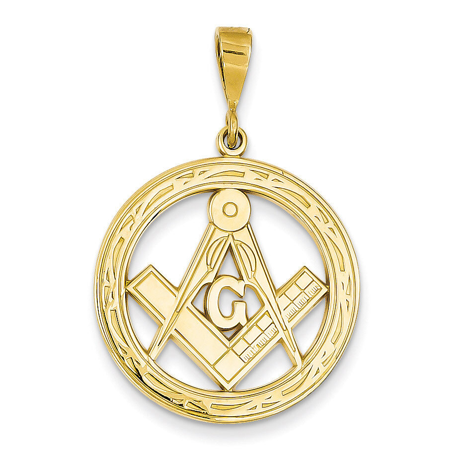 Large Masonic Pendant 14k Gold C1097