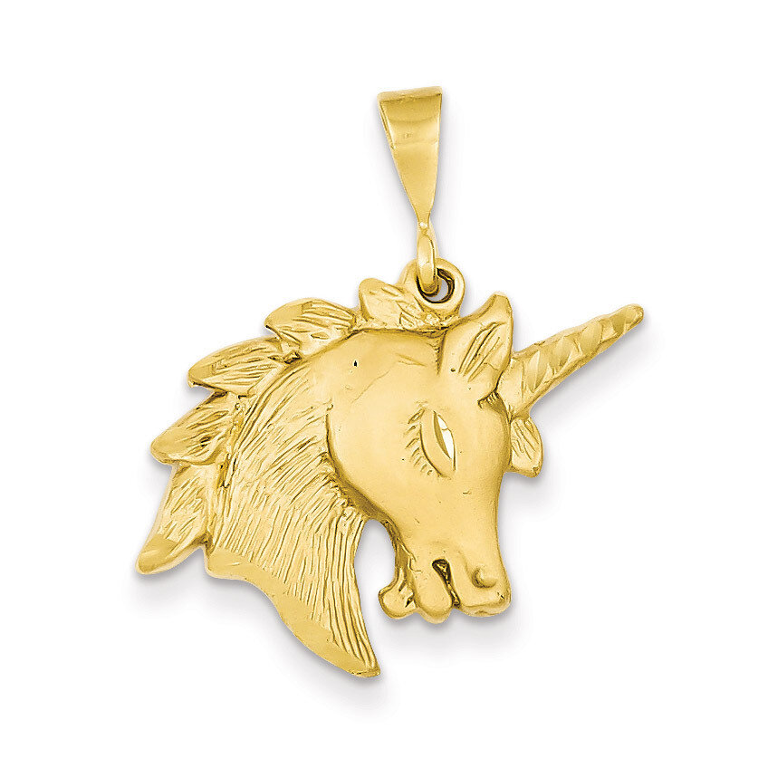 Unicorn Head Charm 14k Gold C1149