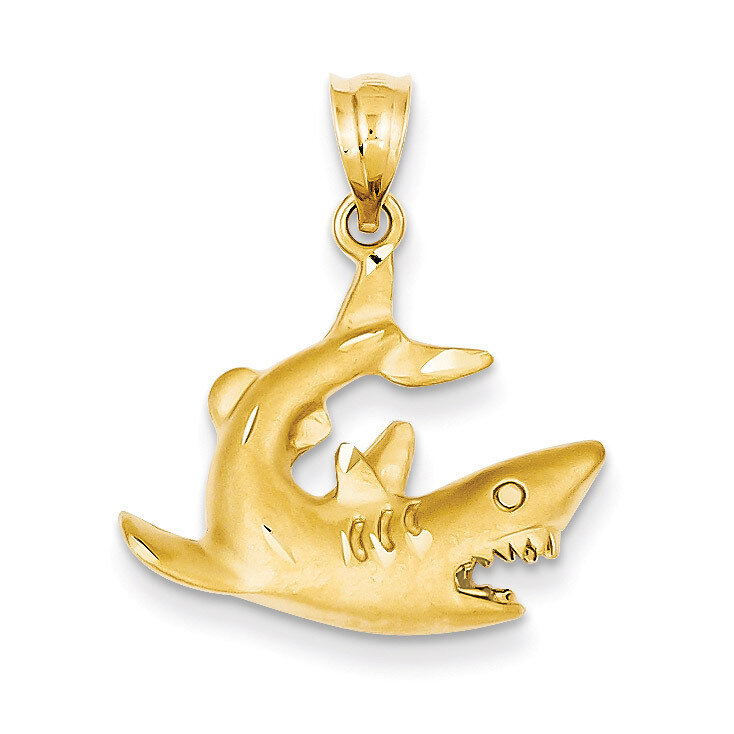 Shark Pendant 14k Gold C116