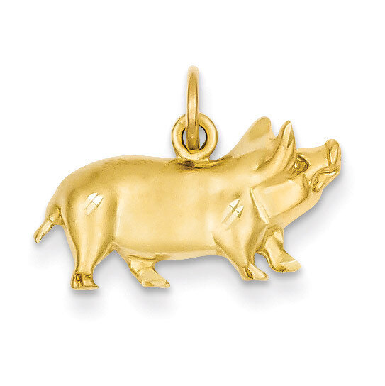 Pig Charm 14k Gold C1160