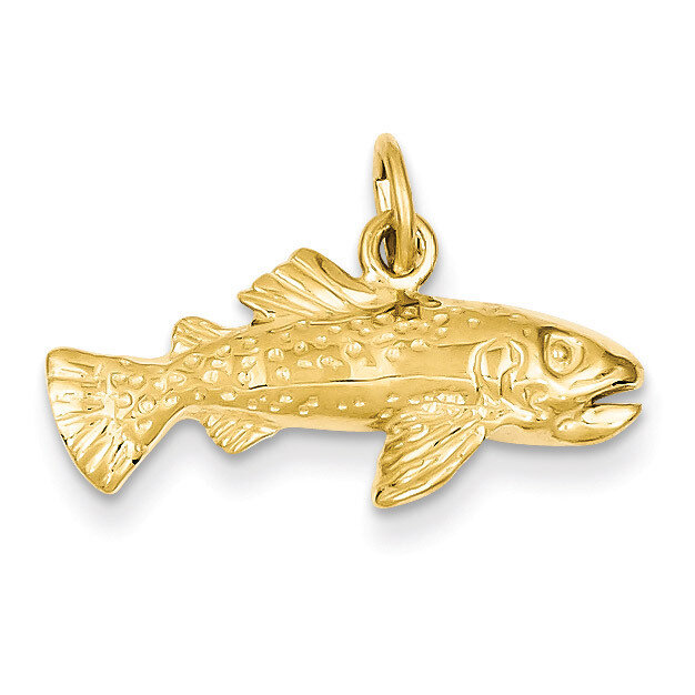 Fish Charm 14k Gold C1192