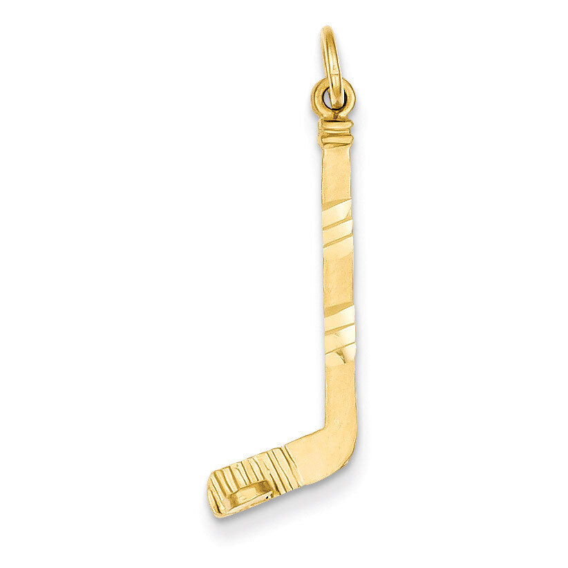Hockey Stick Charm 14k Gold C1232