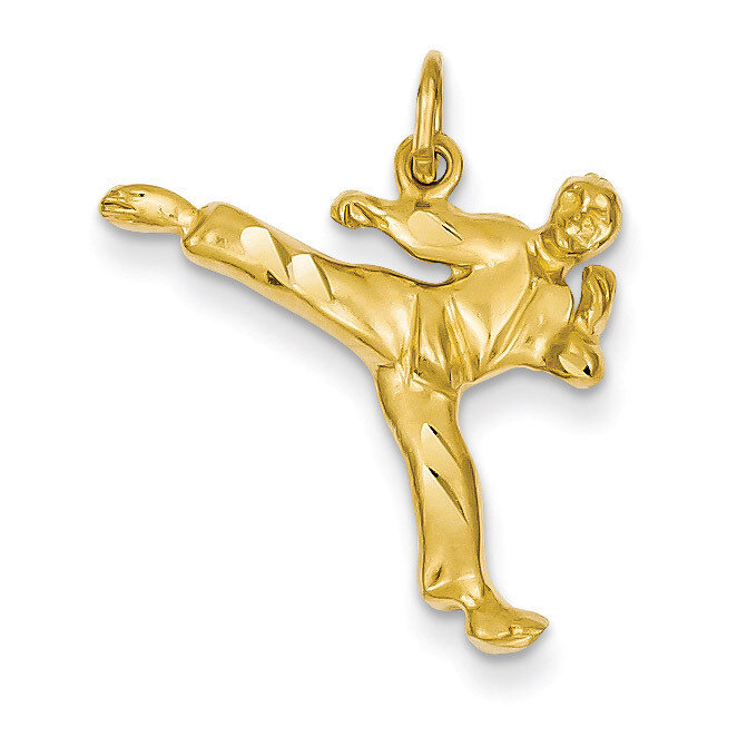 Male Karate Charm 14k Gold C1243