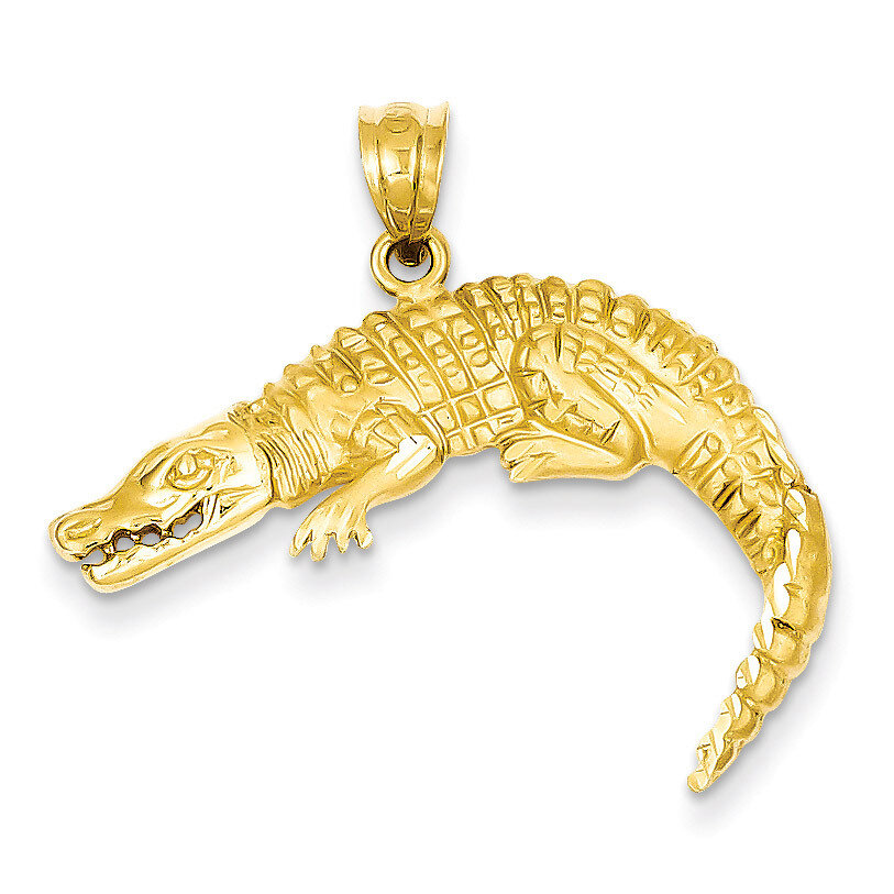 Alligator Pendant 14k Gold C128
