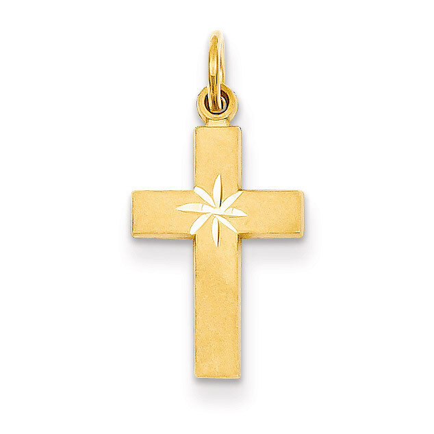 Small Diamond-cut Cross Pendant 14k Gold C1318, MPN: C1318, 883957247229