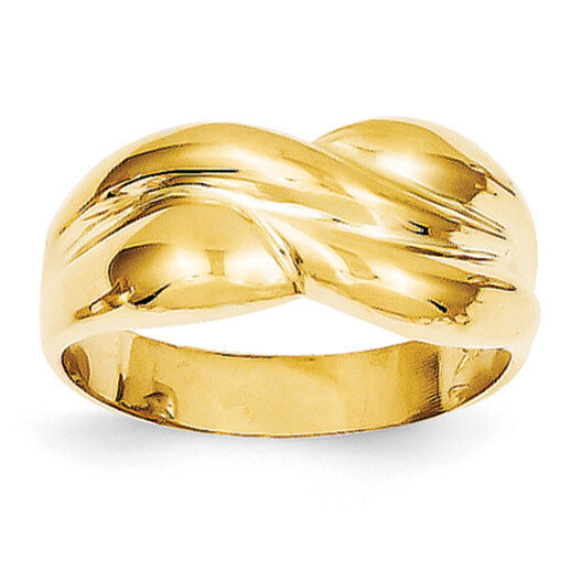 Twisted Dome Ring 14k Gold Polished C1560