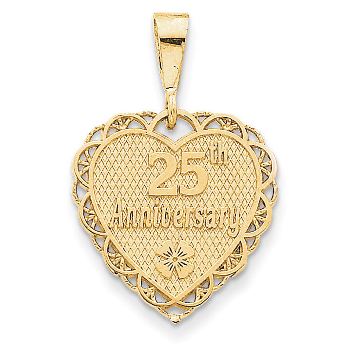 25th Anniversary Charm 14k Gold C1672