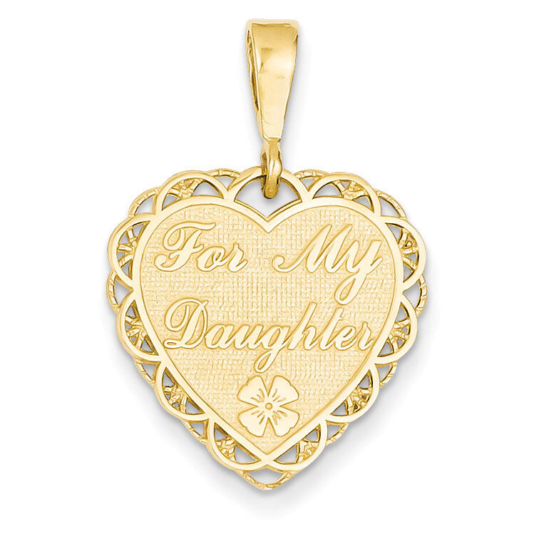 For My Daughter Charm 14k Gold C1701