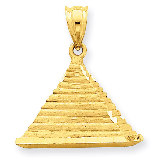 Pyramid Charm 14k Gold C1807