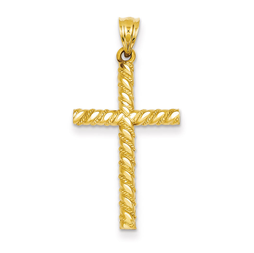 Satin &amp; Diamond -Cut Cross Pendant 14k Gold C187, MPN: C187, 883957430430