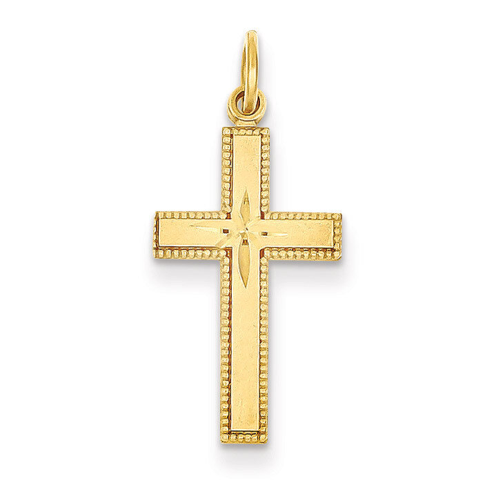 Cross Pendant 14k Gold Diamond-cut C1959