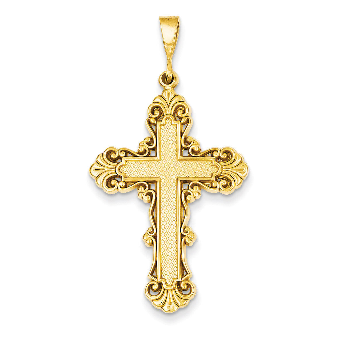 Fleur De Lis Cross Pendant 14k Gold C1965, MPN: C1965, 883957247687