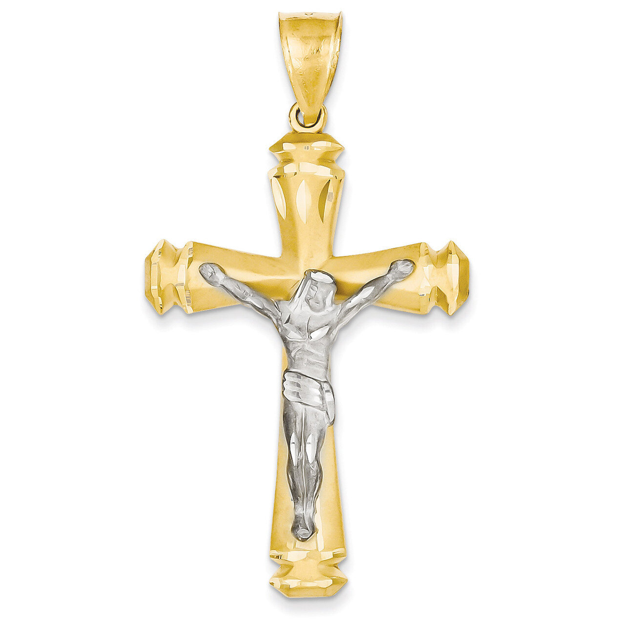 Crucifix Pendant 14k Two-Tone Gold C1986