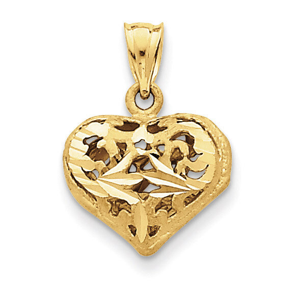 Fancy Heart Charm 14k Gold C207, MPN: C207, 886774088396