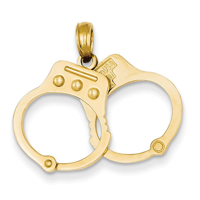 Handcuffs Pendant 14k Gold C2255, MPN: C2255, 637218015641