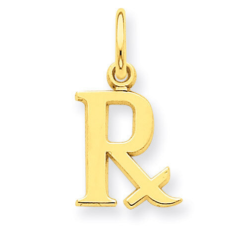 Prescription Symbol RX Charm 14k Gold C2272
