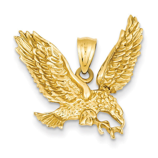 Eagle Pendant 14k Gold Solid Polished C2425