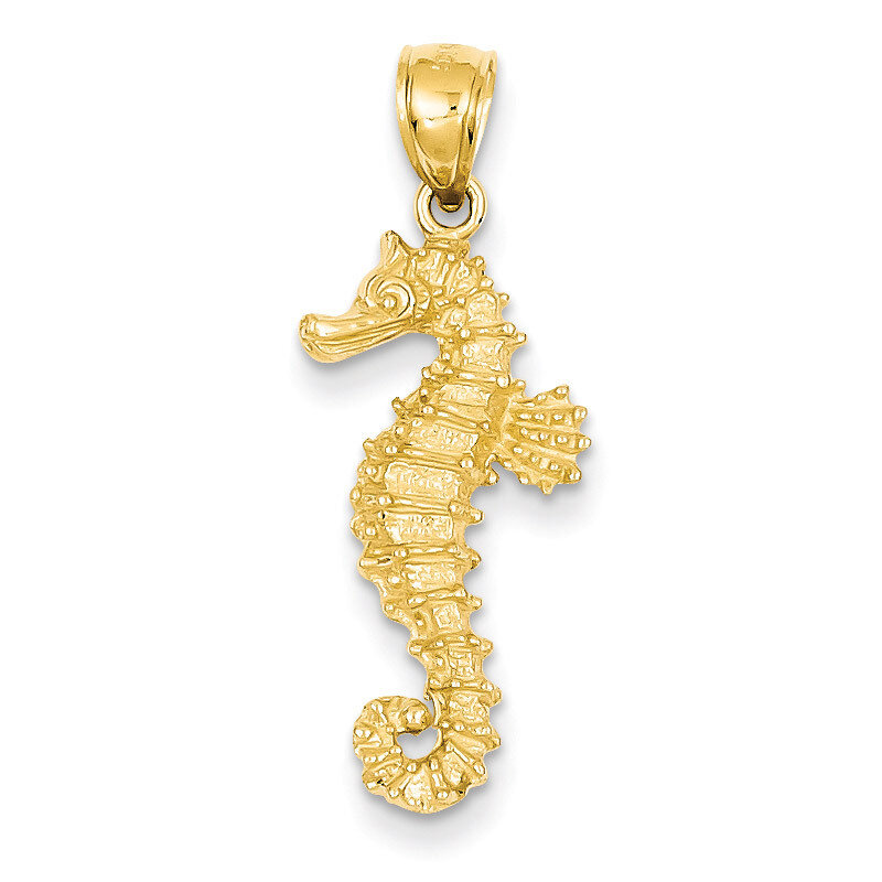 Open-Backed Seahorse Pendant 14k Gold Polished C2532, MPN: C2532, 637218012169