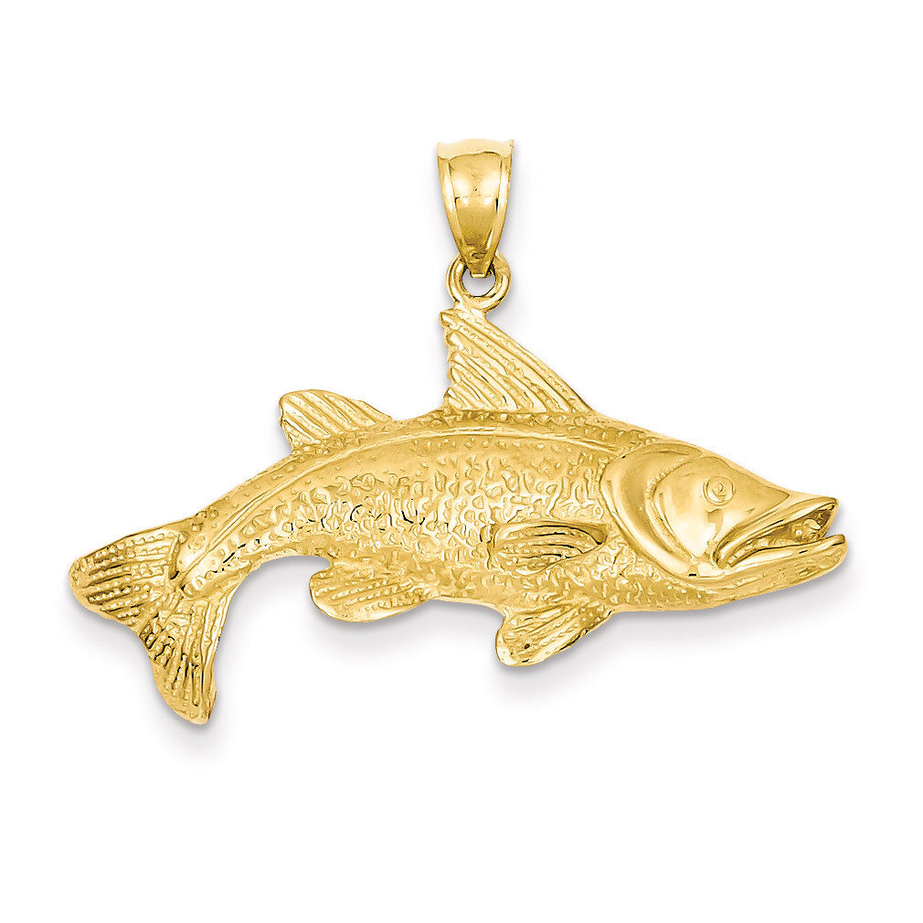 Open-Backed Redfish Pendant 14k Gold Polished C2575