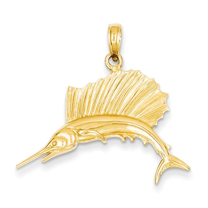 Sailfish Pendant 14k Gold Polished C2581, MPN: C2581, 637218012497