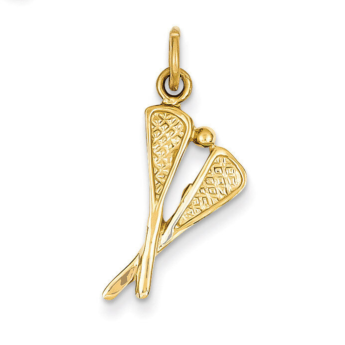 Lacrosse Sticks Charm 14k Gold Polished C2630, MPN: C2630, 883957857992