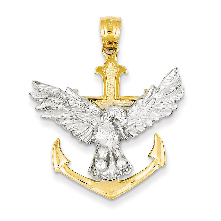 Mariners Cross with Eagle Pendant 14k Two-Tone Gold C264