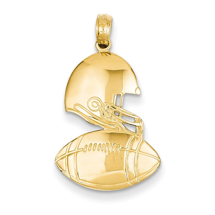 Football Pendant 14k Gold Polished C2667, MPN: C2667, 637218045815