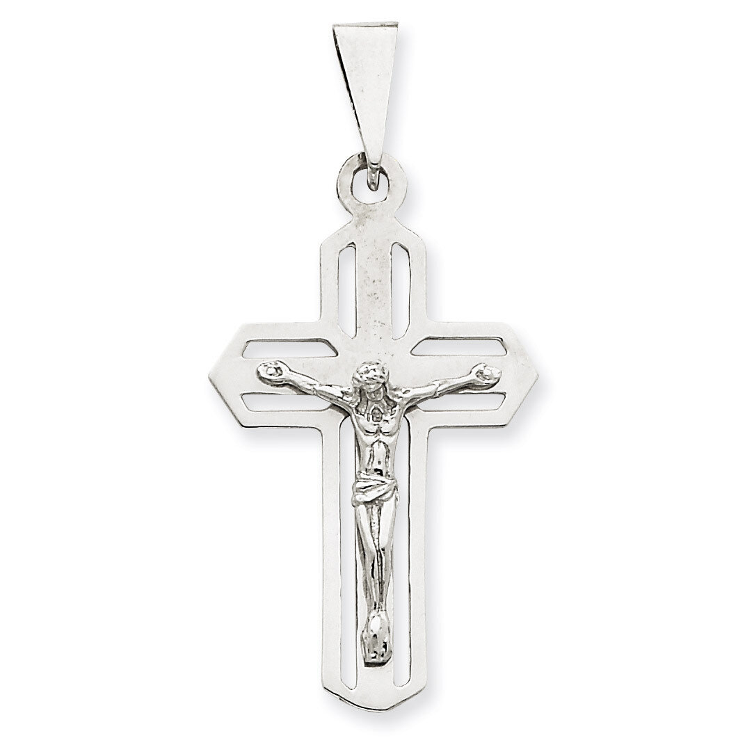Crucifix Pendant 14k White Gold C2768
