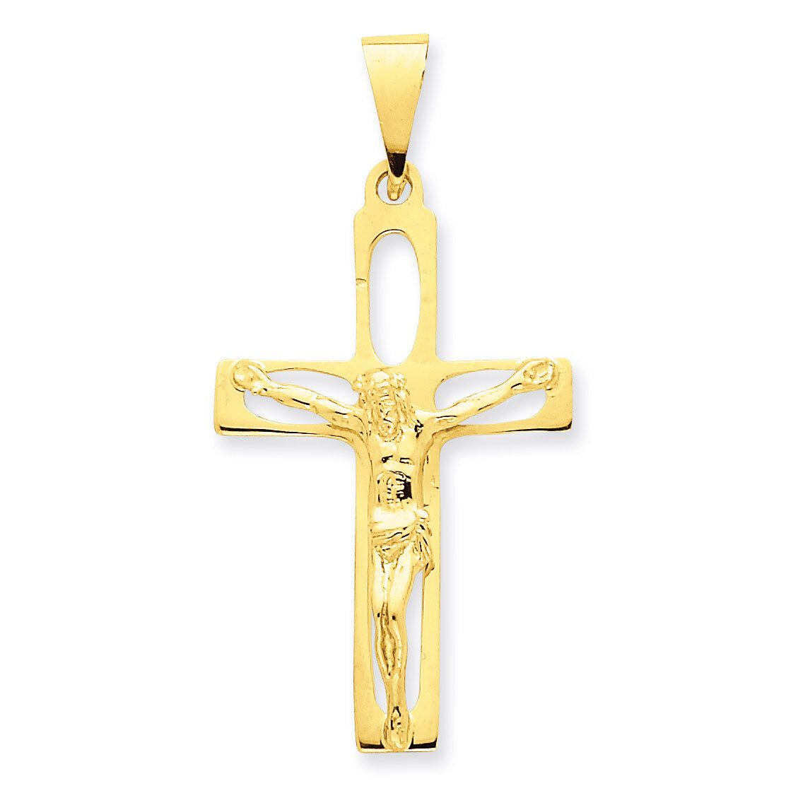 Crucifix Pendant 14k Gold Polished C2770
