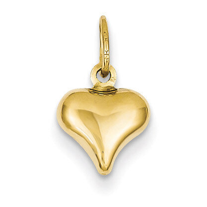 Mini Puffed Heart Charm 14k Gold C2905