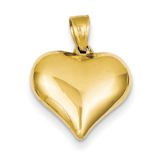 Puffed Heart Pendant 14k Gold C2909
