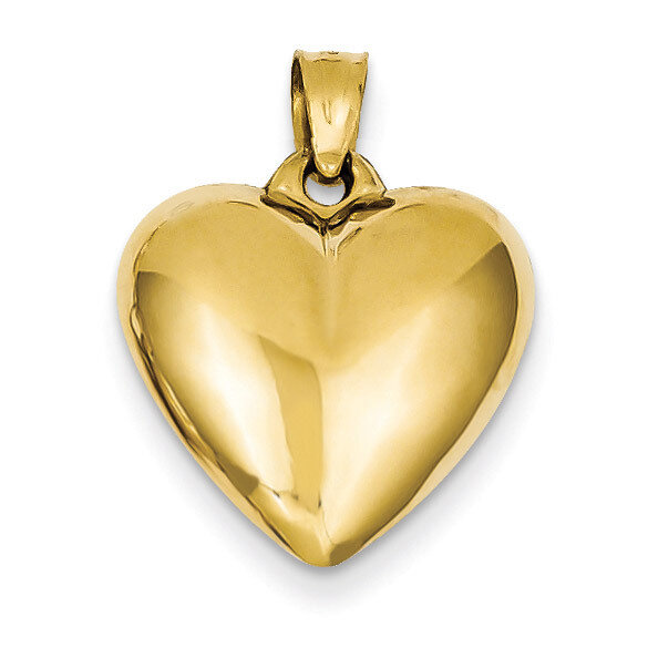 Puffed Heart Pendant 14k Gold C2911