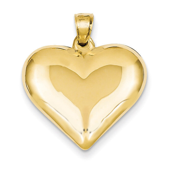 Puffed Heart Pendant 14k Gold C2913