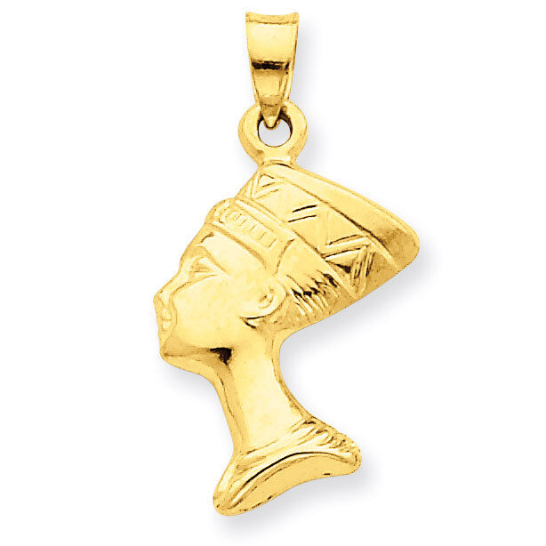 3-D Nefertiti Pendant 14k Gold C3068