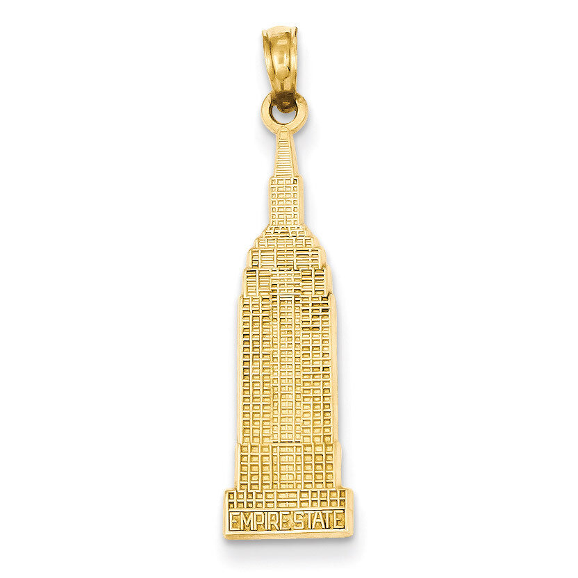 Empire State Building Pendant 14k Gold C3081