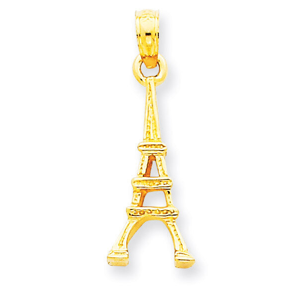 Eiffel Tower Pendant 14k Gold C3084