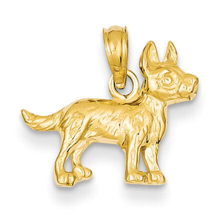 Terrier Dog Pendant 14k Gold C3507