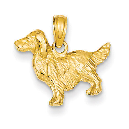 Springer Spaniel Dog Pendant 14k Gold C3512