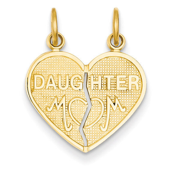 Break-apart Mom & Daughter Charm 14k Gold C353A
