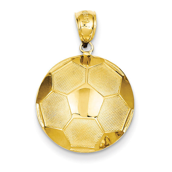 Soccer Ball Pendant 14k Gold C3580