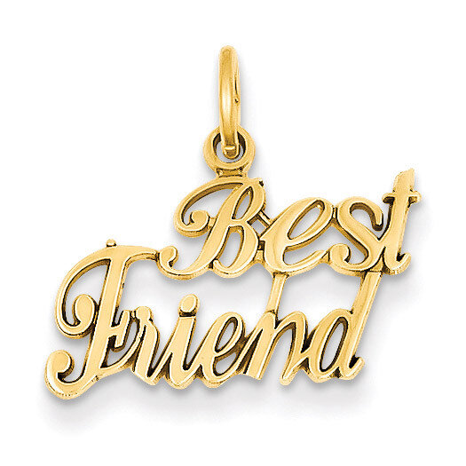 Best Friend Charm 14k Gold C378