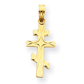Eastern Orthodox Cross Pendant 14k Gold C3835