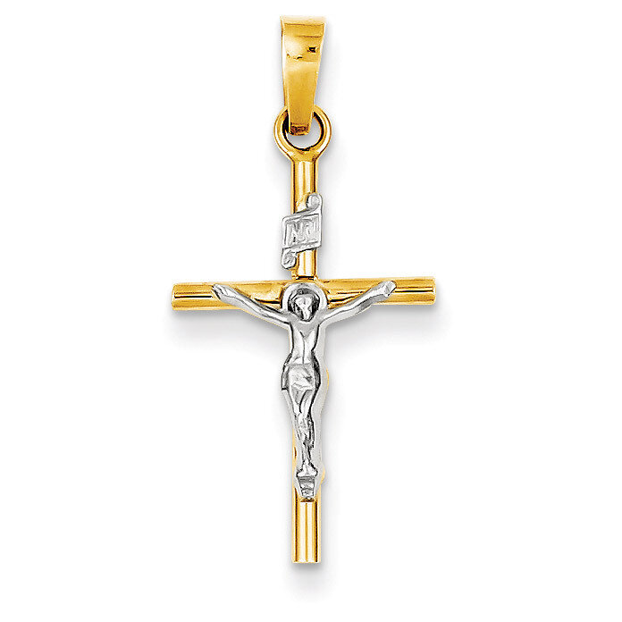 INRI Crucifix Pendant 14k Two-Tone Gold C3896