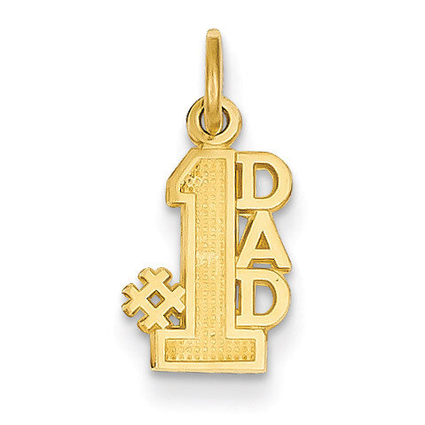 #1 Dad Charm 14k Gold C391
