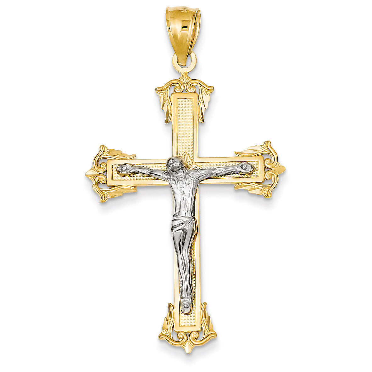 Crucifix Pendant 14k Two-Tone Gold C3922