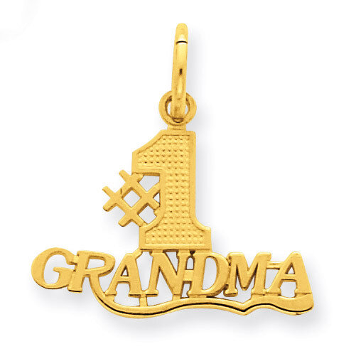 #1 Grandma Charm 14k Gold C396