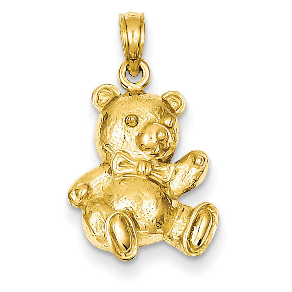 Teddy Bear Pendant 14k Gold C4002